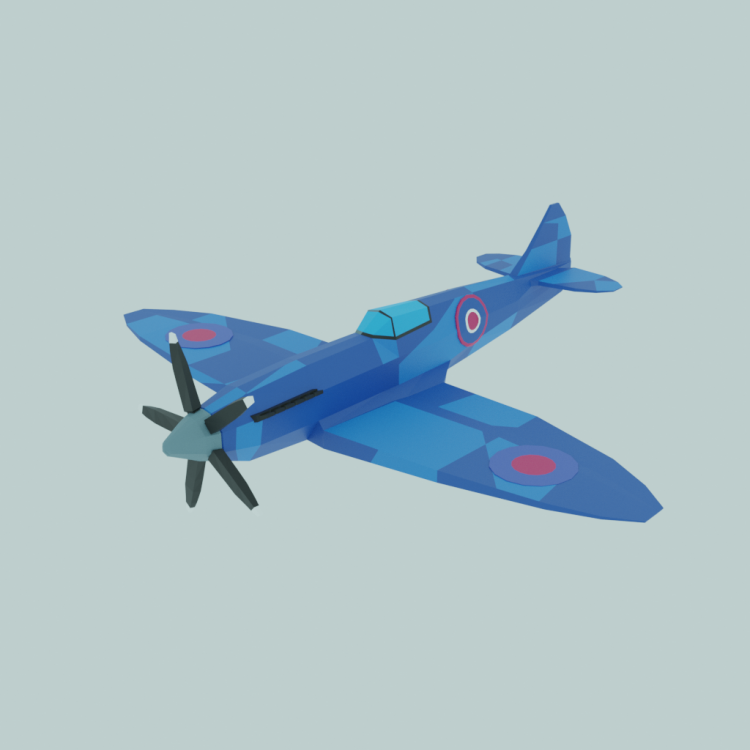 Spitfire Plane (Low Poly)