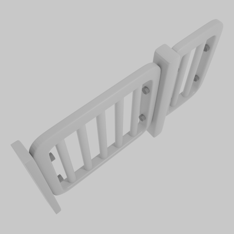 Road Barrier Version 1 (Low Poly Cartoon)
