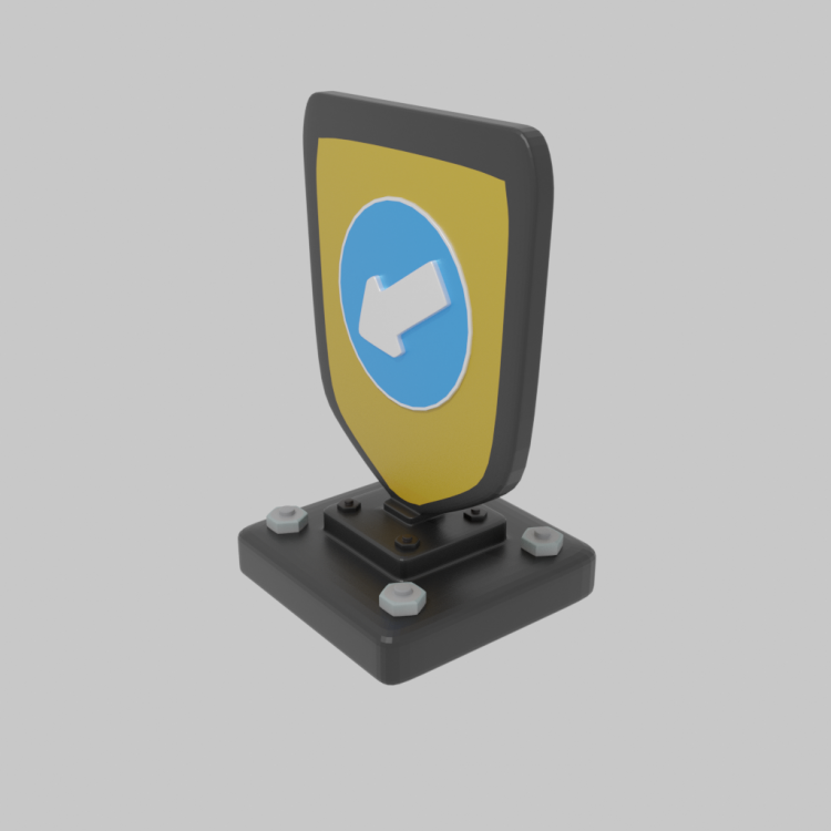 Traffic Sign Version 1 (Low Poly Cartoon)