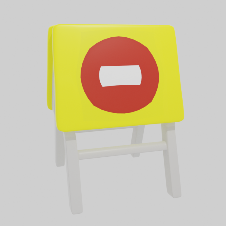 Traffic Sign Version 2 (Low Poly Cartoon)