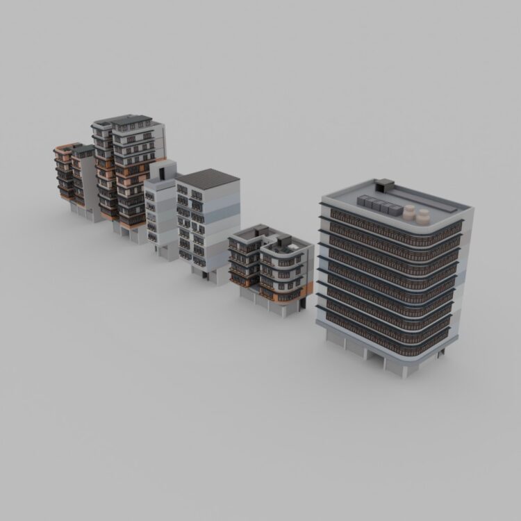 1/400 Tong Lau Building Pack (For 3D printing)